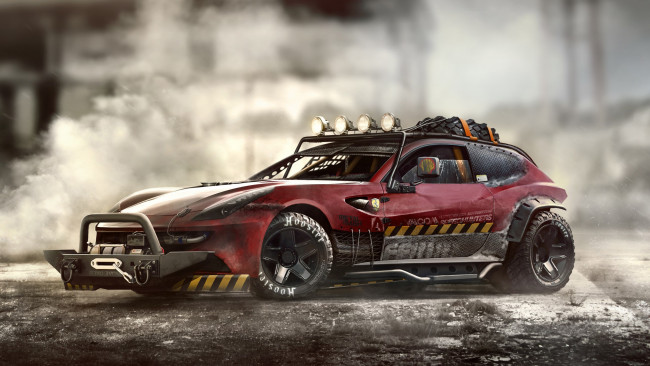 Обои картинки фото автомобили, виртуальный тюнинг, ferrari, ff