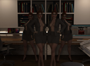 Картинка 3д+графика люди+ people девушка взгляд фон