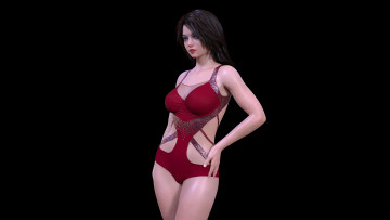 Картинка 3д+графика люди+ people девушка взгляд фон