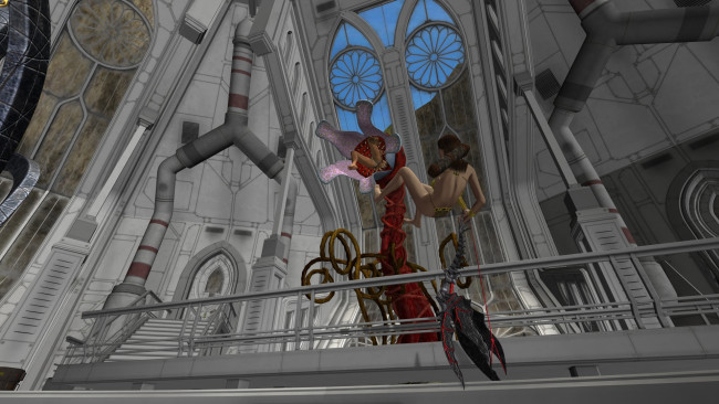 Обои картинки фото 3д графика, фантазия , fantasy, девушка, взгляд, фон