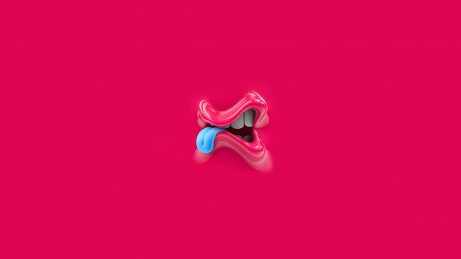 Обои картинки фото 3д графика, юмор , humor, язык, фон, рот