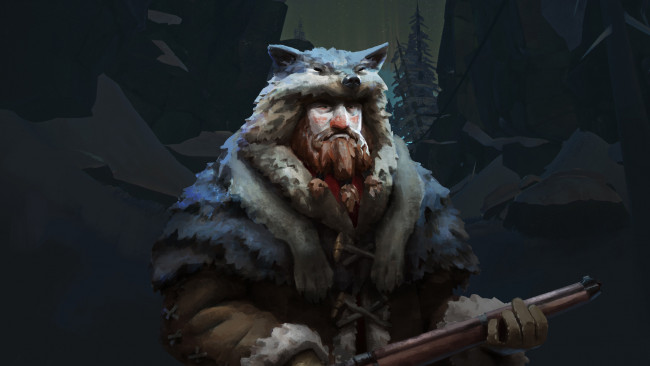 Обои картинки фото видео игры, the long dark, иеремия, охотник, шкура, ружье