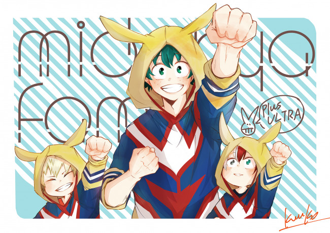 Обои картинки фото аниме, boku no hero academia, моя, геройская, академия