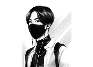 Картинка рисованное люди ван ибо маска