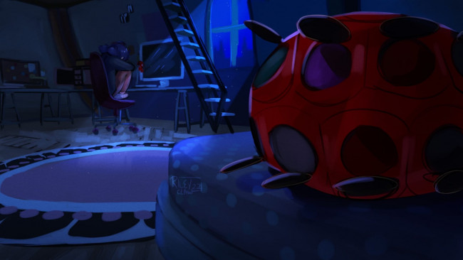 Обои картинки фото рисованное, кино,  мультфильмы, леди, баг, комната