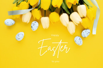 обоя праздничные, пасха, тюльпаны, яйца