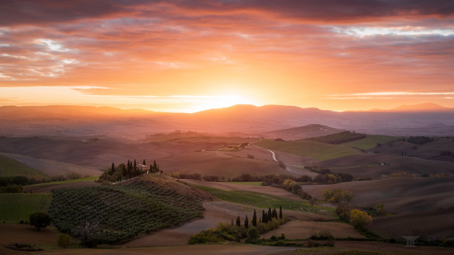 Обои картинки фото природа, восходы, закаты, закат, рассвет