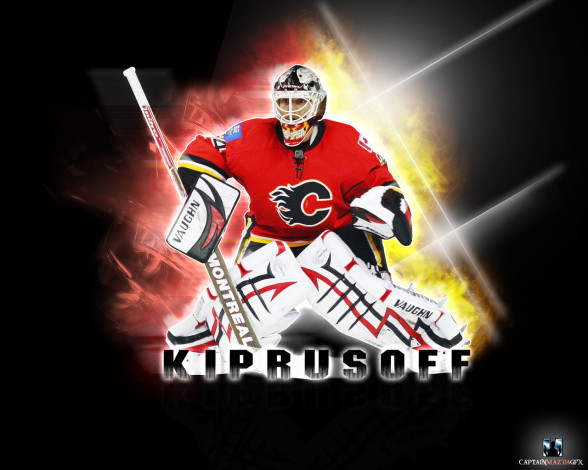 Обои картинки фото miikka, kiprusoff, спорт, nhl