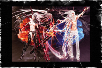 Картинка angel and devil аниме angels demons демон ангел