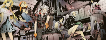 Картинка аниме dogs bullets carnage вокзал оружие киллеры