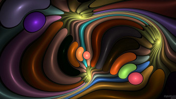 Картинка 3д графика fractal фракталы фон