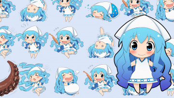 Картинка аниме shinryaku ika musume девушка