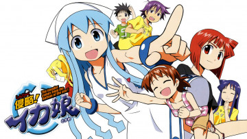 Картинка аниме shinryaku ika musume девушки