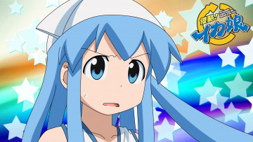 Картинка аниме shinryaku ika musume глаза девушка