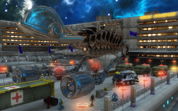 Картинка 3д графика fantasy фантазия роботы