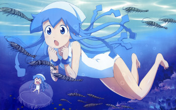 Картинка аниме shinryaku ika musume девушка