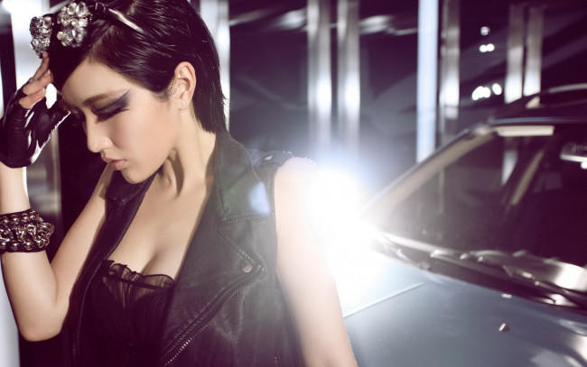 Обои картинки фото -Unsort Азиатки, девушки, unsort, азиатки, азиатка, браслет, шляпка, макияж