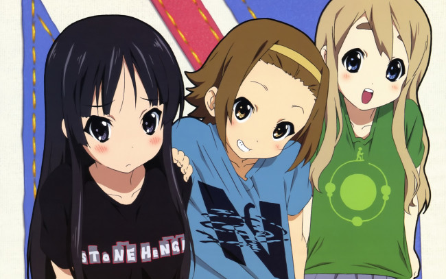 Обои картинки фото аниме, on, k-on
