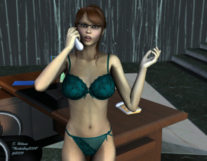 Картинка 3д графика people люди девушка