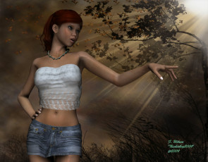 Картинка 3д графика people люди девушка