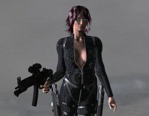 Картинка 3д графика people люди девушка оружие