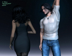 Картинка 3д графика people люди мужчина девушка