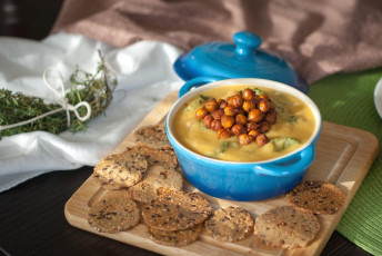 Картинка еда первые блюда суп-пюре нут чипсы