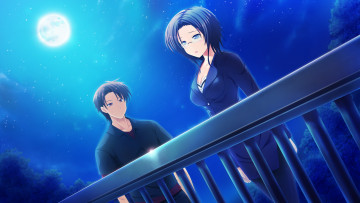 Картинка аниме atled everlasting song девушка парень луна