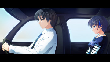 Картинка аниме atled everlasting song девушка парень автомобиль