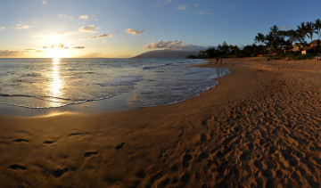 Картинка maui hawaii природа восходы закаты море побережье