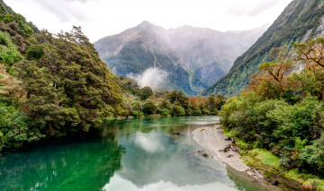 Картинка природа реки озера новая зеландия