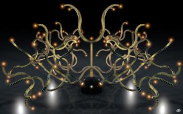 Картинка 3д графика fractal фракталы фон цвета узор