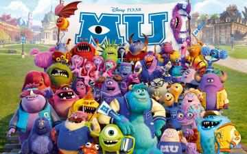 Картинка monsters university мультфильмы университет монстров