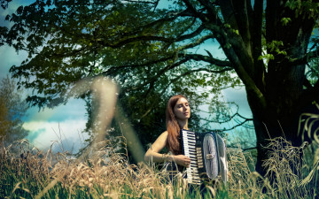 Картинка музыка другое аккордеон девушка