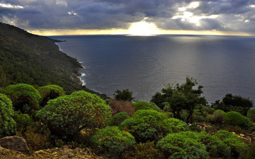 Картинка природа восходы закаты пейзаж берег закат море