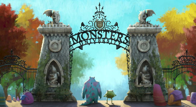 Обои картинки фото monsters, university, мультфильмы, университет, монстров