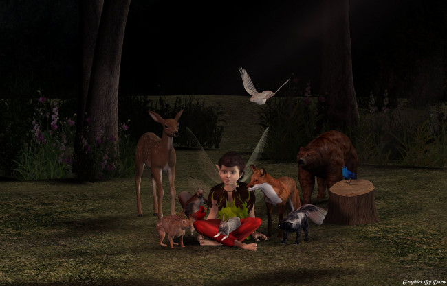 Обои картинки фото 3д, графика, elves, эльфы, животные