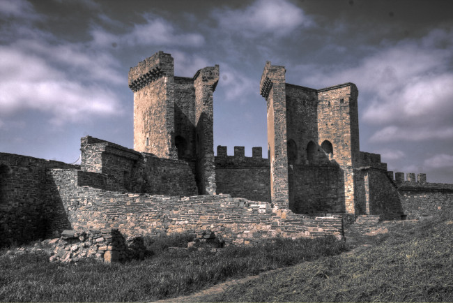 Обои картинки фото генуэзская, крепость, крым, украина, города, исторические, архитектурные, памятники