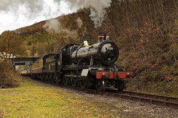 Картинка техника паровозы дорога железная рельсы паровоз состав