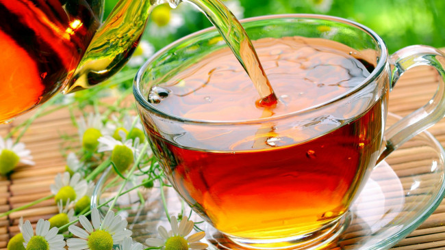 Обои картинки фото еда, напитки,  Чай, ромашка