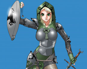 Картинка разное арты взгляд оружие девушка фон