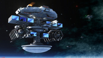 Картинка фэнтези космические+корабли +звездолеты +станции звезды планета станция корабли космос