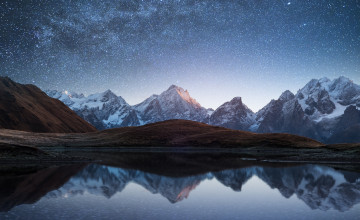 Картинка природа реки озера звезды небо озеро горы