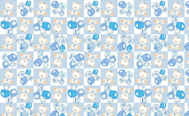 Обои картинки фото векторная графика, животные , animals, мишка, кубики