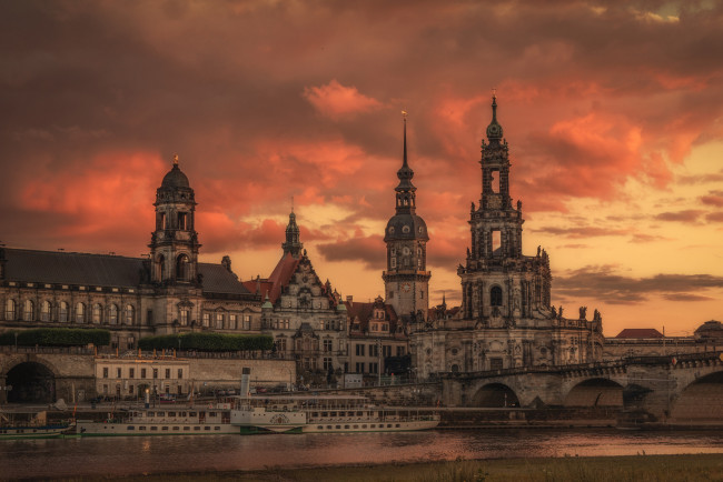 Обои картинки фото dresden, города, дрезден , германия, рассвет