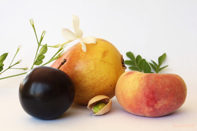 Обои картинки фото еда, персики,  сливы,  абрикосы, плоды