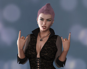 Картинка 3д+графика люди+ people взгляд фон девушка