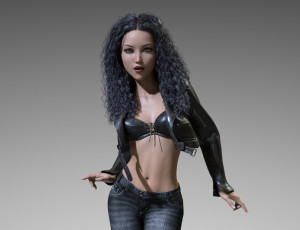 Картинка 3д+графика люди+ people фон девушка взгляд