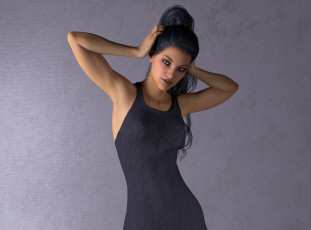 Картинка 3д+графика люди+ people девушка взгляд фон