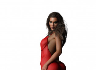 Картинка 3д+графика люди+ people девушка взгляд фон